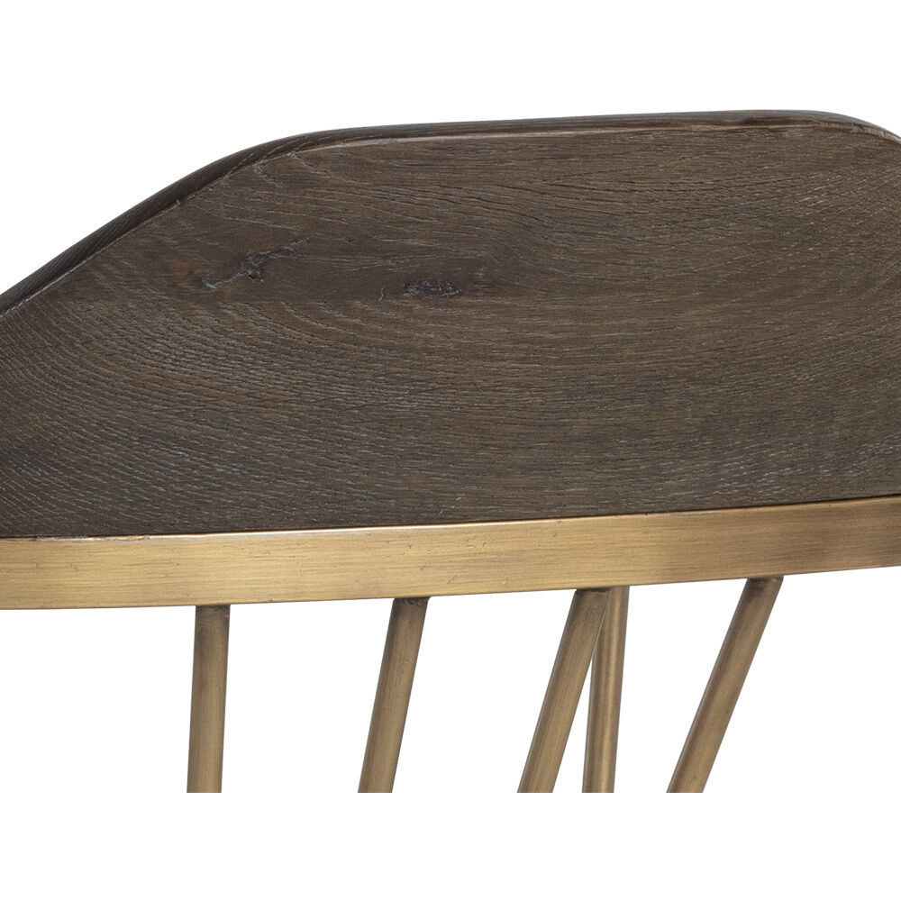 Demi Distressed Brown Dining Armchair